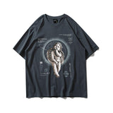 Men's T Shirt Summer Casual Tops Printed Short Sleeve T-shirt Men's Boyfriend Harajuku Style Half Sleeve Street Fashion Loose Half Sleeve