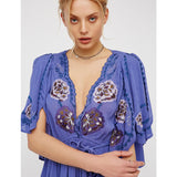 Women Dresses Summer Embroidered Flower Dress