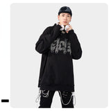Slogan Graphic Hoodie Autumn and Winter Letters Hooded Loose Sweater