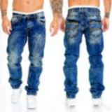 J Shaped Jeans New Jeans Casual Bright Line Trousers Straight Men's Pants Hip Hop