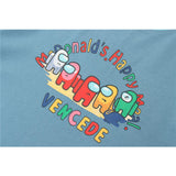 Men T Shirt Summer Casual Tops Cartoon Printed Short Sleeve T-shirt Fashion Loose Half Sleeve