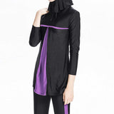 Burkini Muslim Swimwear Conservative Swimwear Color Matching Three-Piece Top Pants Hat