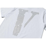Vlone Men and Women Couple Personality Fashion plus Size Retro Sports Short Sleeve Tshirt