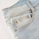 Amiri Jeans Casual Hip Hop Wash Splash-Ink Painted Slim Jeans Casual Fashionable 6624