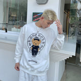 CHH Chrome Heart Sweatshirt Autumn and Winter Couple Cartoon Bear Towel Embroidery round Neck Sweater for Men and Women