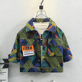 Toddler Boys Jackets Boys Autumn Clothing Denim Suit Children Two Pieces