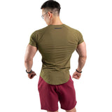 jogging shorts for men Slim Fit Muscle Gym Men Shorts Casual Undershirt round Neck Outdoor Running Base Short Sleeve