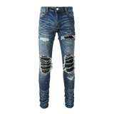 Amiri Jeans Casual Hip Hop Wash Splash-Ink Painted Slim Jeans Casual Fashionable 6612