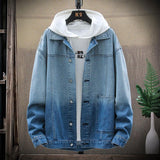 Spring and Autumn Denim Jacket Men's Jacket Plus Size Loose Men Denim Jacket