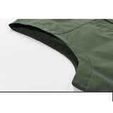 Men Utility Vest Work Zipper Tactical Work Vest Slim Pocket Jacket Men's Vest Spring and Autumn Vest Multi-Pocket Trendy Vest