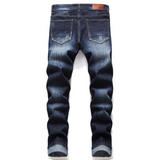 J Shaped Jeans Men's Motorcycle Men's Personality Pleated Slim Stretch Camouflage