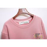 Off White Sweatshirts Long Sleeve round Neck Neck Sweater for Men and Women