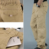 Baggy Cargo Pants for Men Men's Spring and Autumn Wear Multi-Pocket Cargo Pants Trousers Multifunctional Loose Outdoor Men's Casual Pants Cotton Pants