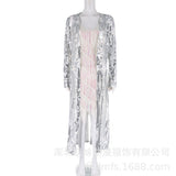 The Great Gatsby Dresses Sexy Sequined Formal Dress See-through Cardigan Sequins Dress