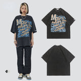 Blackair T Shirt Blackair Retro Loose Short Sleeve Men's Printed T-shirt