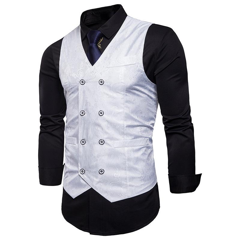 Mens Dress Vests Men's Vest Casual Jacket Business Waistcoat Fashion Men's Casual Printing