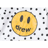 Justin Bieber Drew House Spring and Autumn Sweater Drew Polka Dot Smiley Printed Hip Hop Men's and Women's Casual Hooded Sweater