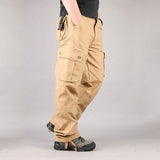 Baggy Cargo Pants for Men Spring and Autumn Overalls Men's Outdoor Casual Trousers Multi-Pocket Pants Loose Straight Casual Pants