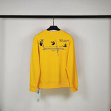 Off White Sweatshirts Long Sleeve round Neck Sweater Winter Ow Log Worker D Three-Dimensional Effect