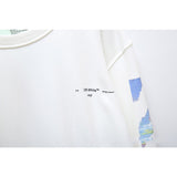 Off White Long Sleeve Round Neck Sweatshirt Autumn And Winter Monet Oil Painting Series Crew Neck Pullover Sweatshirt