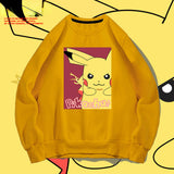 Men and Women Pokemon Pikachu Hoodie Youth Couple Loose Shoulder Clothes and Coat