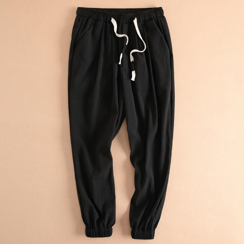 Linen Pants Straight Leg Pants Drawstring Lightweight Elastic Beach Pants Casual Loose plus Size Elastic Sweatpants