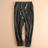 Linen Pants Straight Leg Pants Drawstring Lightweight Elastic Beach Pants Casual Loose plus Size Elastic Sweatpants
