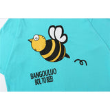 Men's T Shirt Summer Casual Tops Cartoon Rice Pink Printed Short Sleeve T-shirt Men's round Neck Half Sleeve Trendy Loose Half Sleeve T-shirt