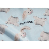 Men T Shirt Summer Casual Tops Cartoon Rabbit Full Printed Short Sleeve T-shirt