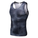 Moisture Wicking Shirts Men's 3D Three-Dimensional Printed Vest Fitness Running Training Vest Tight Stretch Quick Drying Clothes