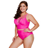 Women Plus Size Swimwear Tankinis Summer Two-Piece High Waist Swimsuit