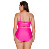 Women Plus Size Swimwear Tankinis Summer Two-Piece High Waist Swimsuit