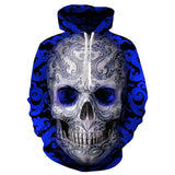 Skull Hoodie Skull 3D Printed Loose Large Size Hooded Sweater