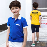 Children Boy Polo Shirts Children's Short-Sleeved T-shirt Summer Short-Sleeved T-shirt
