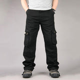 Baggy Cargo Pants for Men Thick Ribbon Style Trousers Casual Pants All Cotton Loose Overalls Men's Pants plus Size Retro Sports