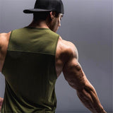 Man Tanks Men's Fitness Casual Patchwork Vest