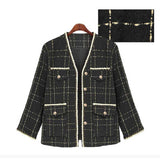 Women Plus Size Tops Loose Retro Plaid Long Sleeve Pocket Coat Cardigan for Women