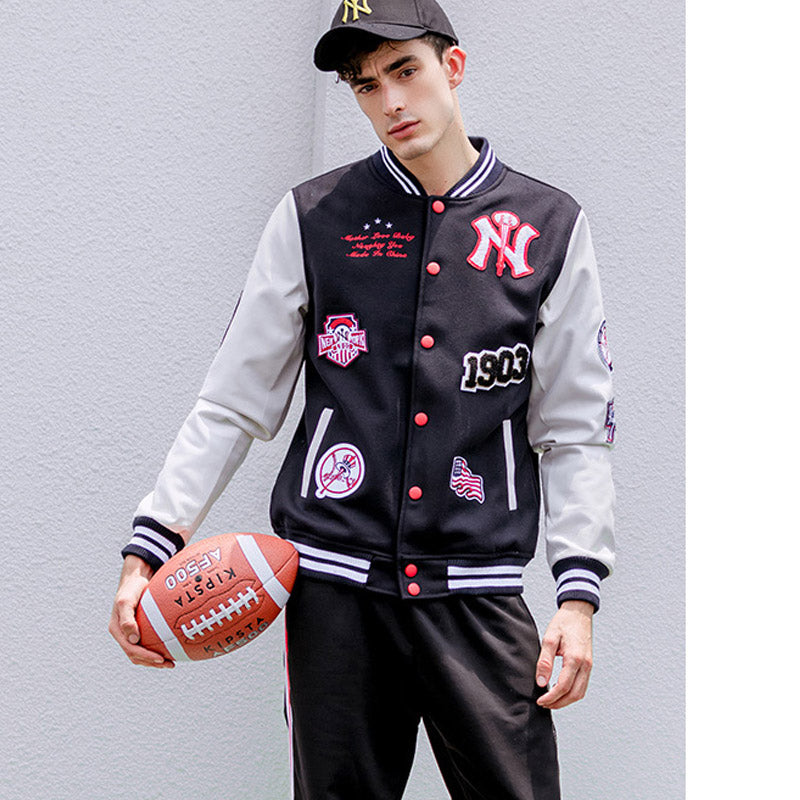 Yankee Letterman Jacket Outfit Senior Jackets Varsity Baseball College Coat