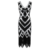 The Great Gatsby Prom Dresses Sequined Tassel Sleeveless Vintage Dress