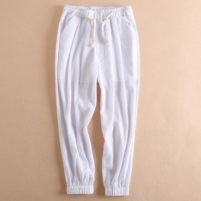 Linen Pants Straight Leg Pants Drawstring Lightweight Elastic Beach Pants Casual Loose plus Size Elastic Sweatpants