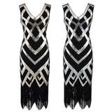 The Great Gatsby Prom Dresses Sequined Tassel Sleeveless Vintage Dress
