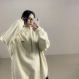 Fog Sweatshirt Double Line Hoodie Zipped Stand Collar Sweater Men High Street Loose Plus Size Retro Sports Fear Of God essential