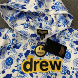 Smiley Face Hoodie Drew Smiley Hoodie Patchwork Sweater Casual Loose