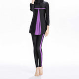 Burkini Muslim Swimwear Conservative Swimwear Color Matching Three-Piece Top Pants Hat