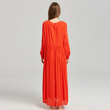 Women Dresses Summer Vacation V-neck Button Dress