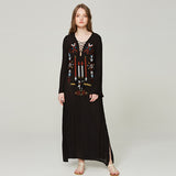 Women Dresses Summer Bohemian Embroidered Dress Maxi Dress