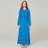 Women Dresses Flower Embroidered Hollow Dress