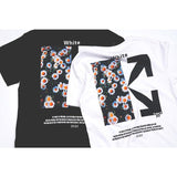 Off White T Shirt Graffiti Arrow Print ShortSleeved Tshirt Unisex Clothing Owt