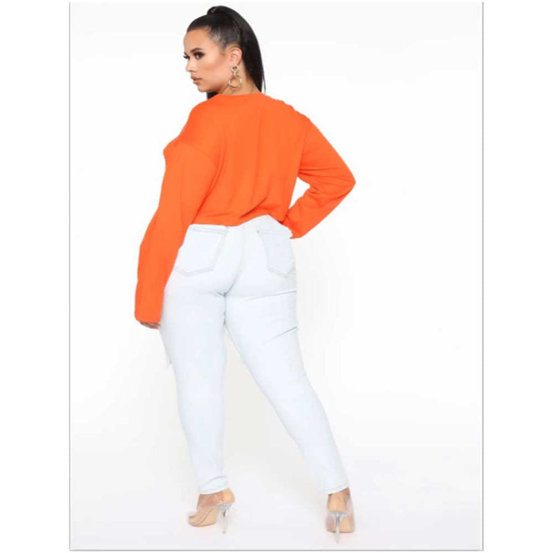 Women Plus Size Jeans Ripped Jeans