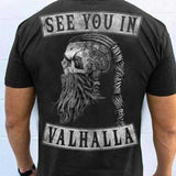 Until Valhalla T Shirt Viking Skull T-shirt